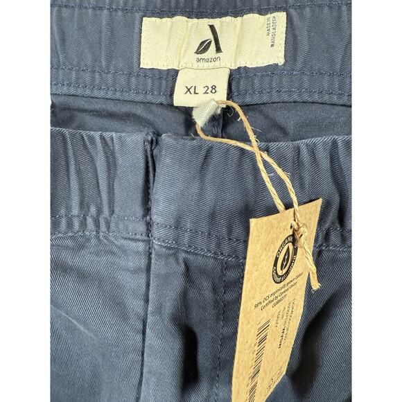 Amazon Aware Casual Men's Elasticated Waist Chino Pant Size XL / 28 Navy Blue - Picture 3 of 14